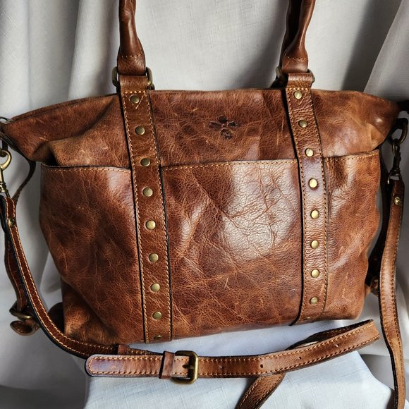 Patricia Nash Leather Brown Crossbody Bag /Handbag - Picture 1 of 16